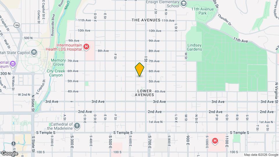 559 E 5th Ave, Unit Rear Map and Location Details