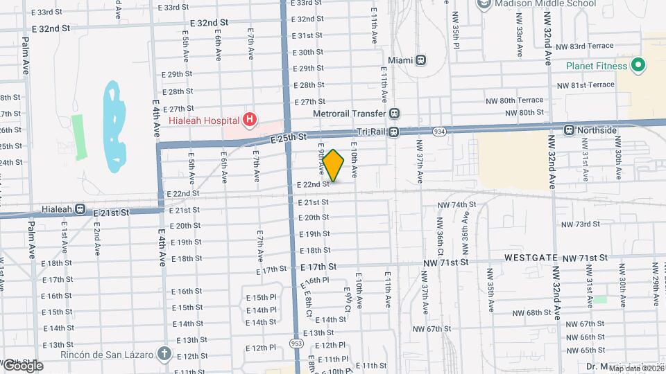 934 E 22nd St Map and Location Details