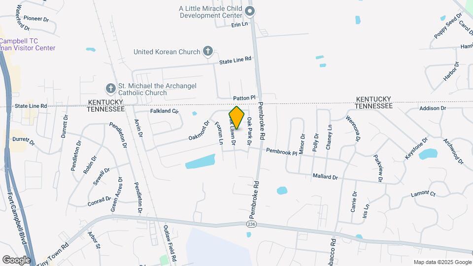 3421 Oak Lawn Dr Mapa y Detalles de la Ubicación