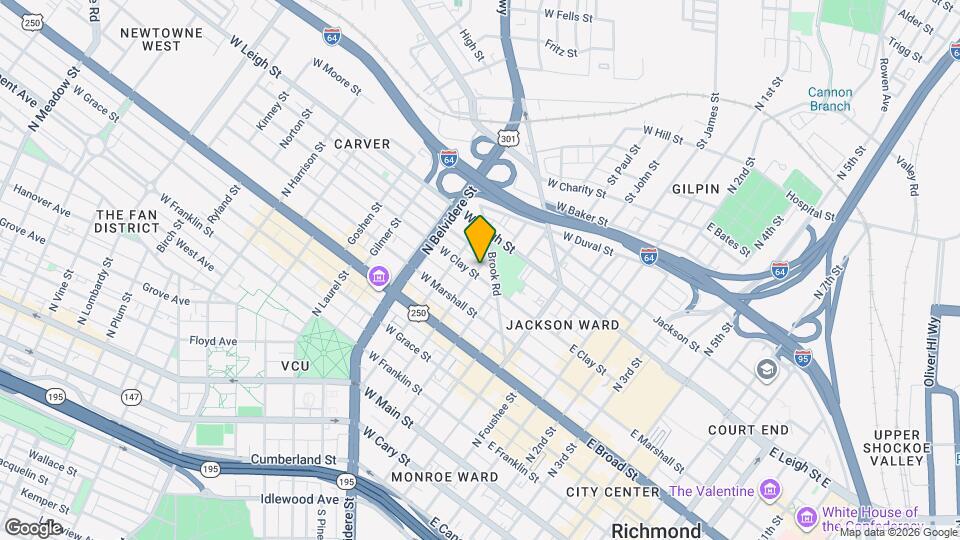 316 W Clay St Map and Location Details