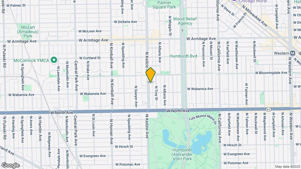 1725 N Kedzie Ave Map and Location Details