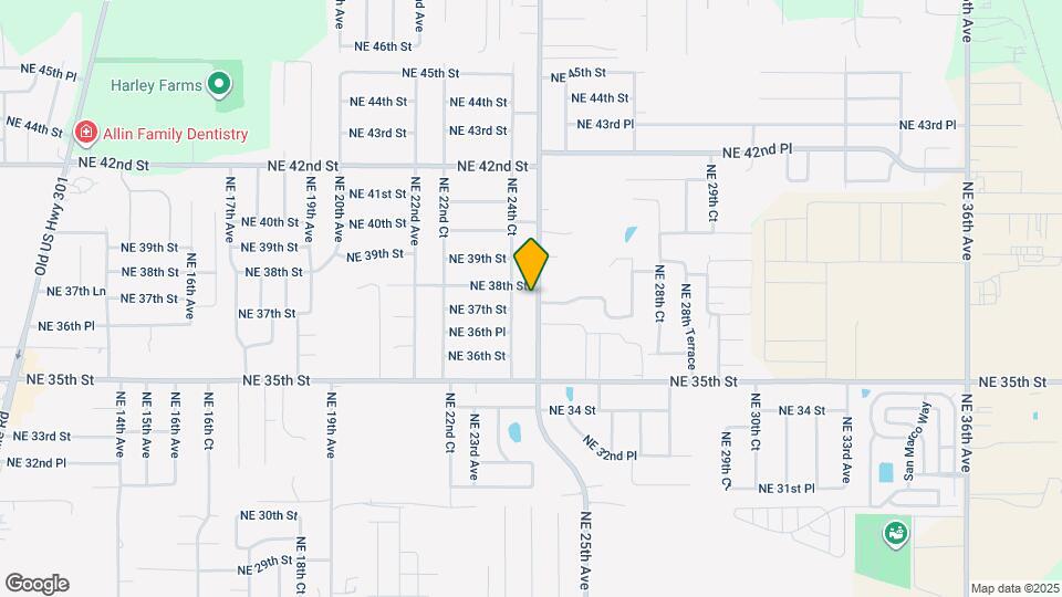 3708 NE 25th Ave Map and Location Details