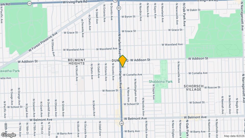 3525 N Harlem Ave Map and Location Details