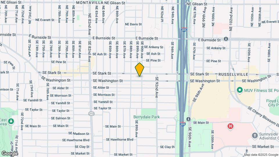 8921 SE Washington St Map and Location Details