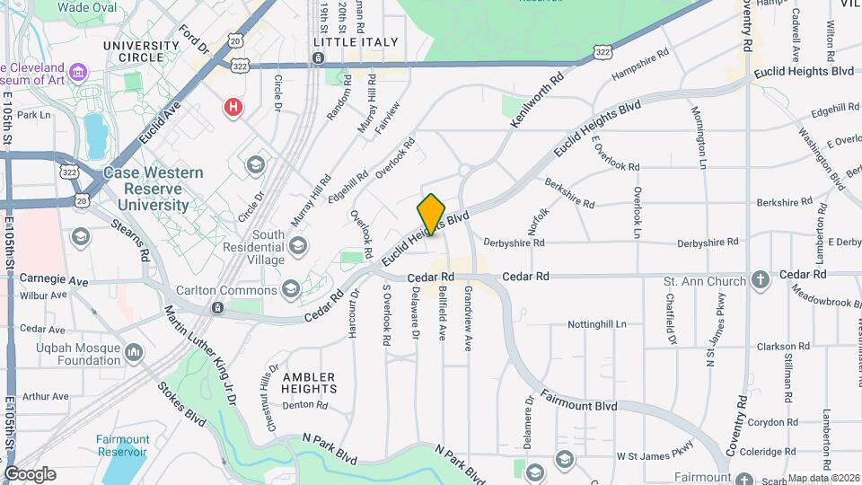 2374 Euclid Heights Blvd Map and Location Details