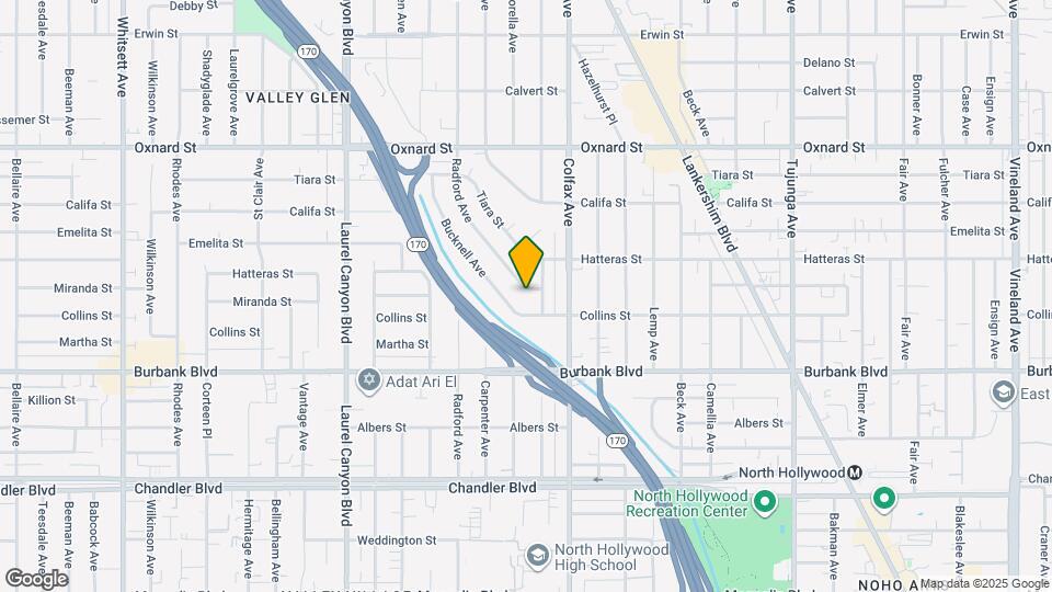 5733 Radford Ave Map and Location Details