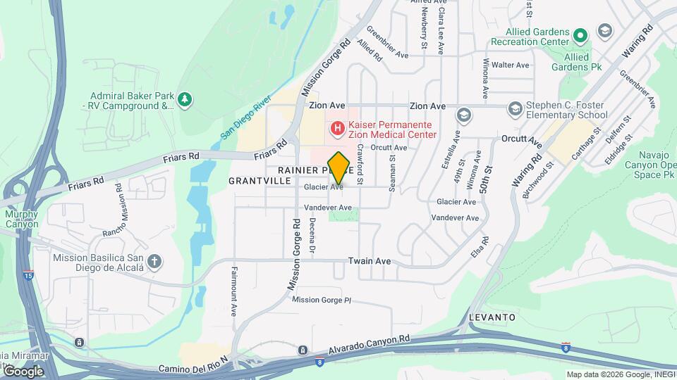 4625 Glacier Ave Map and Location Details