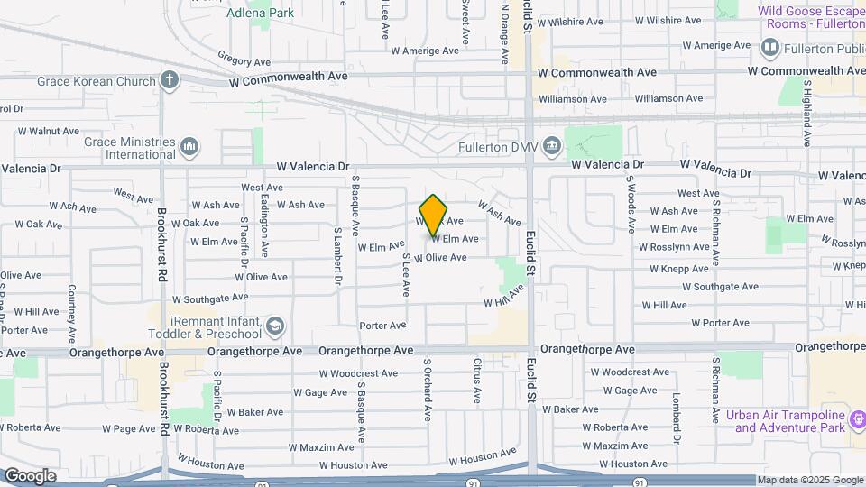 1212 W Elm Ave Mapa y Detalles de la Ubicación