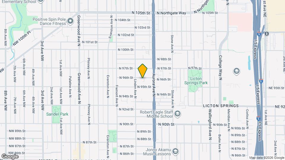 921 N 96th St Map and Location Details