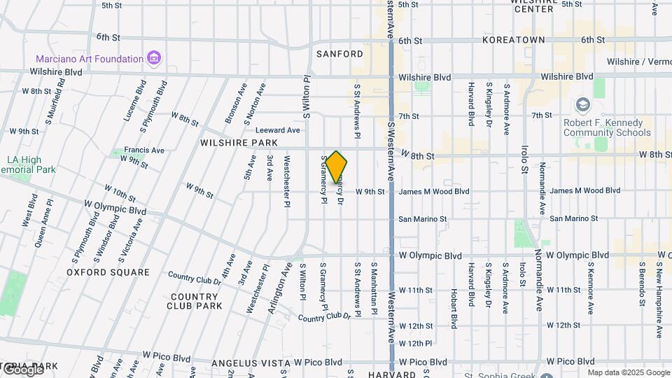 871 S Gramercy Dr Mapa y Detalles de la Ubicación