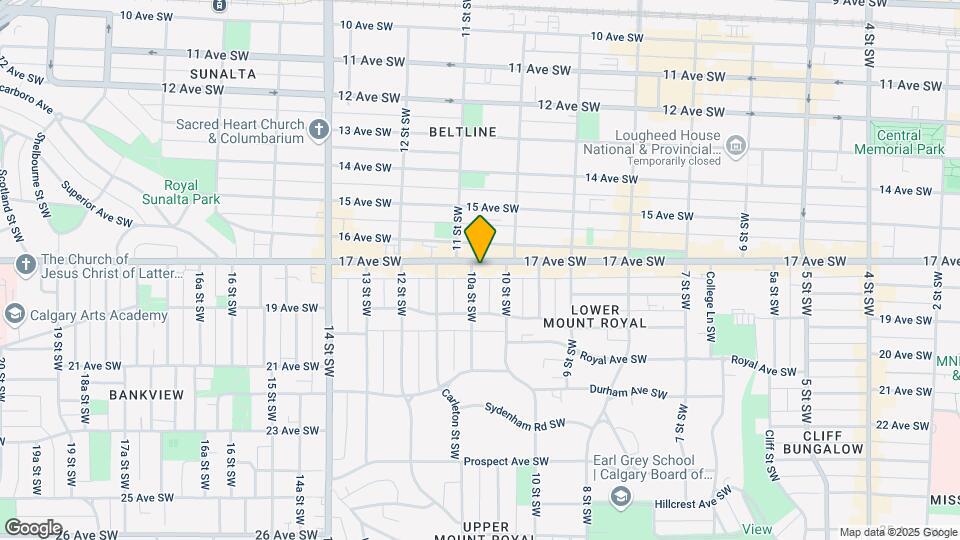 1125 17 Ave SW Map and Location Details