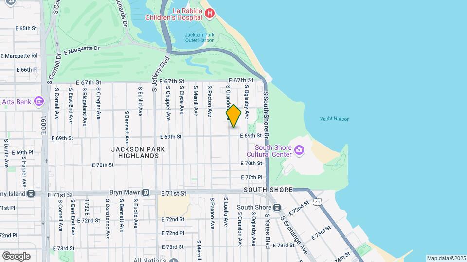 6869 S Crandon Ave Map and Location Details