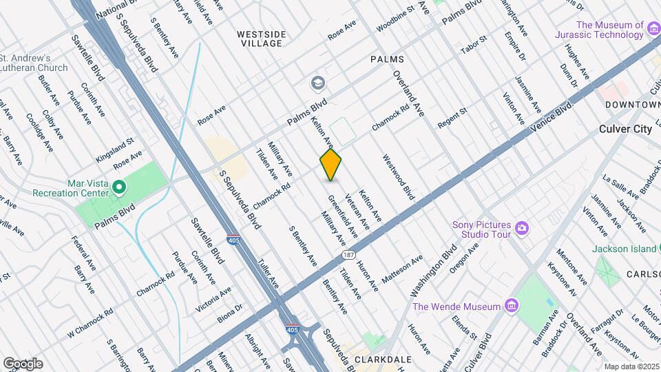 3644 Greenfield Ave, Unit 3644 Map and Location Details