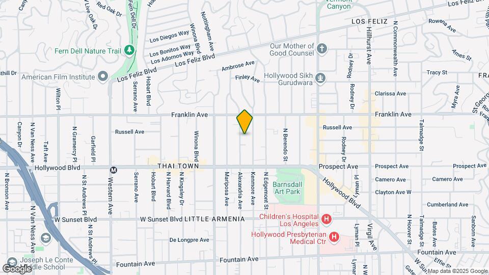 1808 N Alexandria Ave Mapa y Detalles de la Ubicación