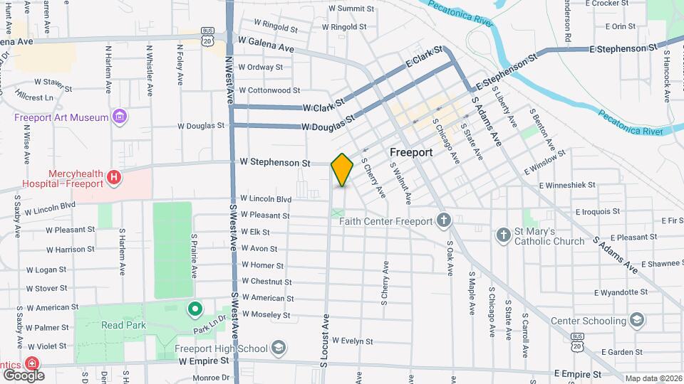 414 S Beaver Ave Map and Location Details