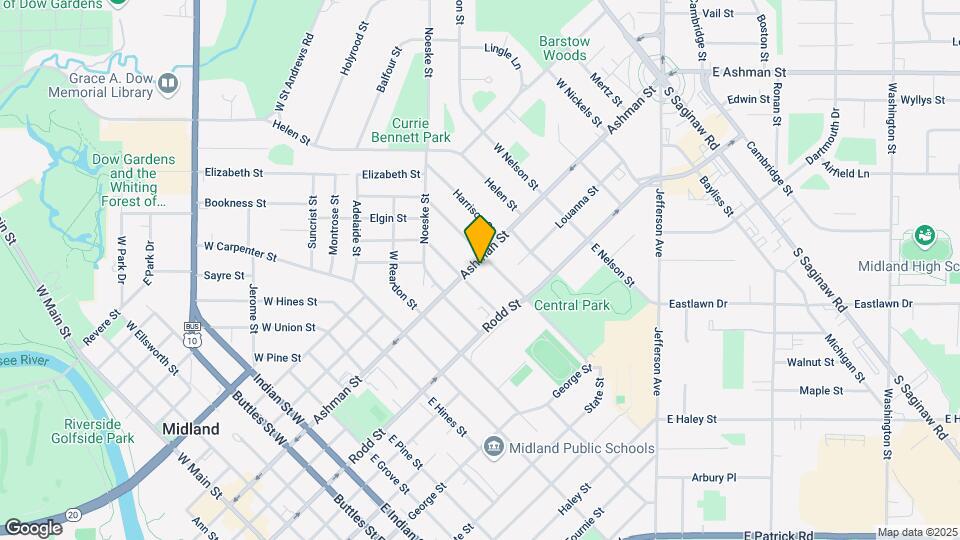 1610 Ashman St Map and Location Details