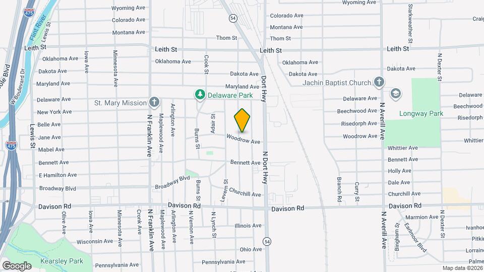 2605 Woodrow Ave Map and Location Details