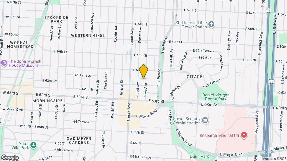 6130 Tracy Ave Map and Location Details