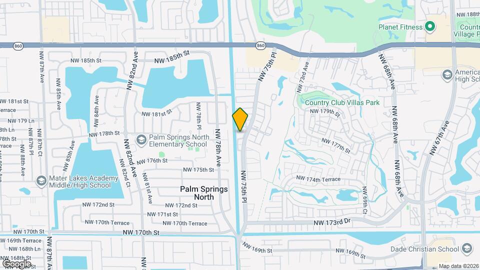 7692 NW 178th Terrace Map and Location Details