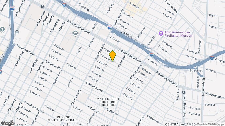 946 E 21st St Map and Location Details