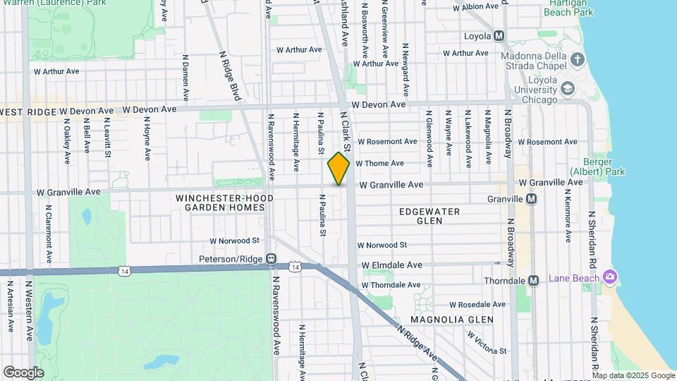 1615 W Granville Ave Map and Location Details