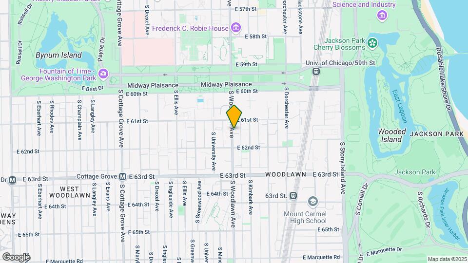 6126 S Woodlawn Ave Map and Location Details