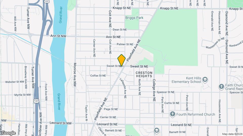 1587 Plainfield Ave NE Map and Location Details