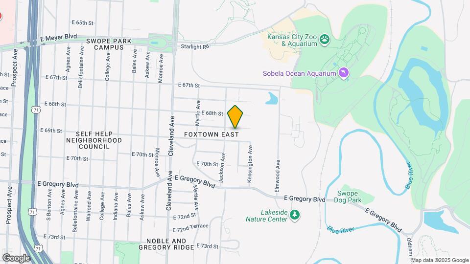 4219 E 68th Terrace Map and Location Details