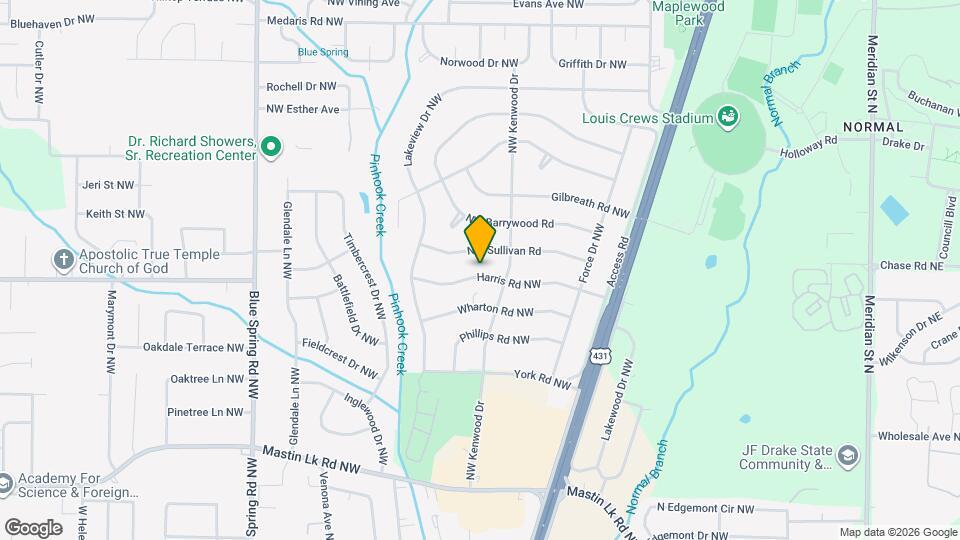 2206 Harris Rd NW Map and Location Details