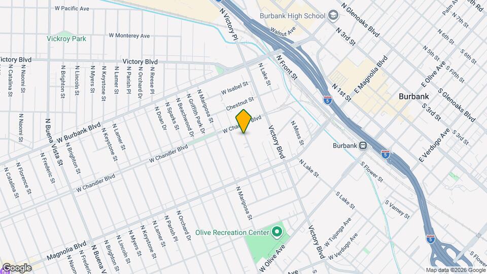 523 N Lomita St Map and Location Details