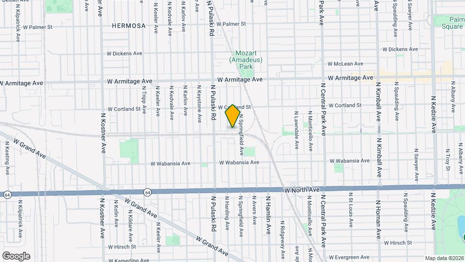 1805 N Harding Ave Map and Location Details