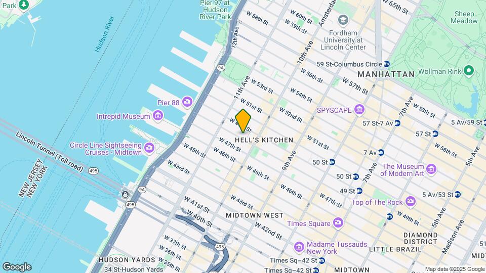 517 W 48th St Mapa y Detalles de la Ubicación