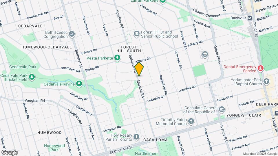 485 Spadina Rd Map and Location Details