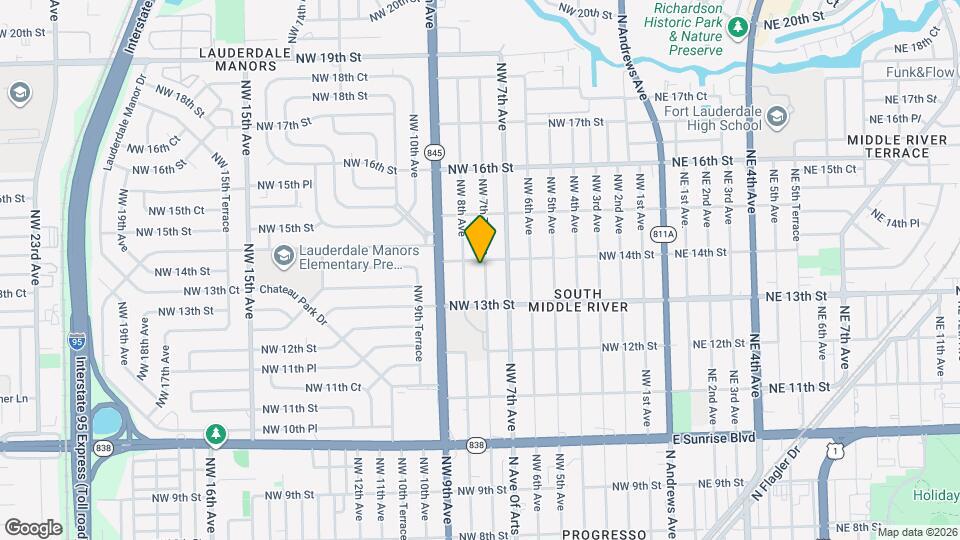 1335 NW 7th Terrace Mapa y Detalles de la Ubicación