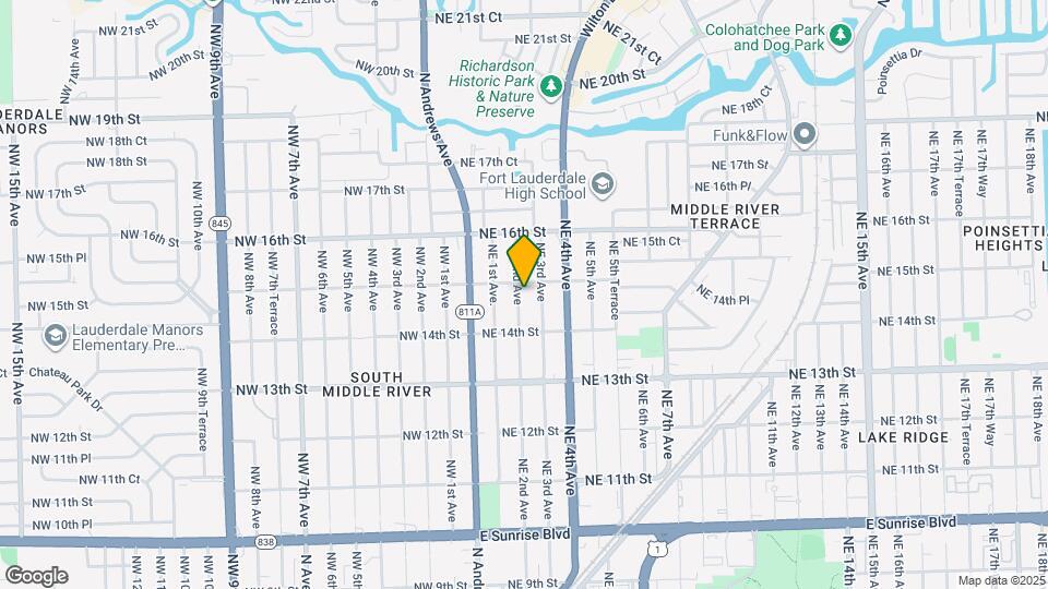 1436 NE 2nd Ave Map and Location Details