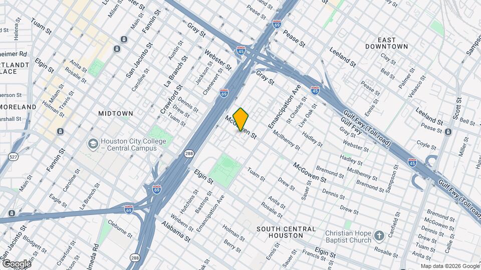 2208 McGowen St Map and Location Details