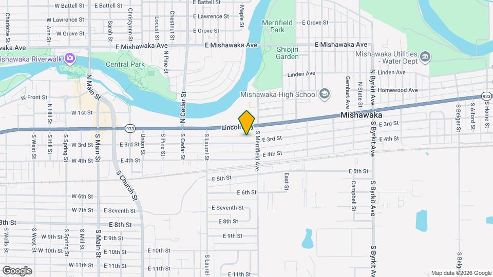 838 E 3rd St Map and Location Details