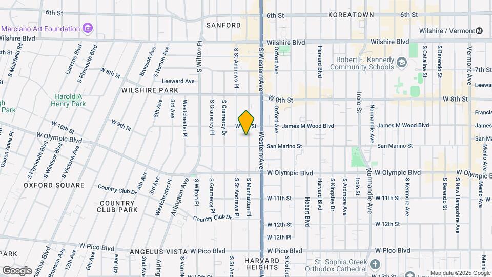 925 S. Manhattan Place Los Angeles, CA 90019 Map and Location Details
