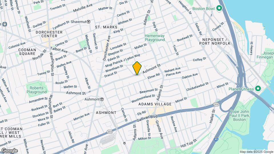 345 Ashmont St Map and Location Details