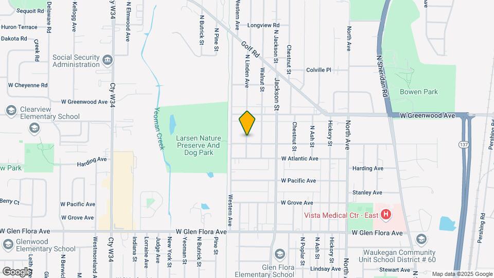 1700 N Linden Ave Mapa y Detalles de la Ubicación