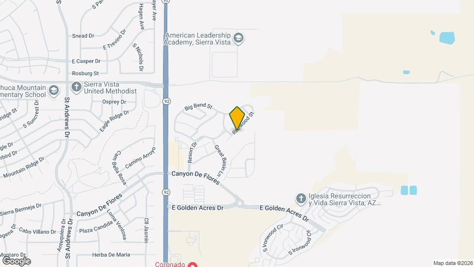 4534 Redwood St Map and Location Details