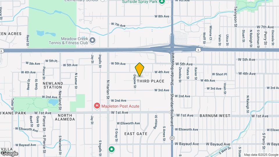 5545 W 3rd Pl Map and Location Details