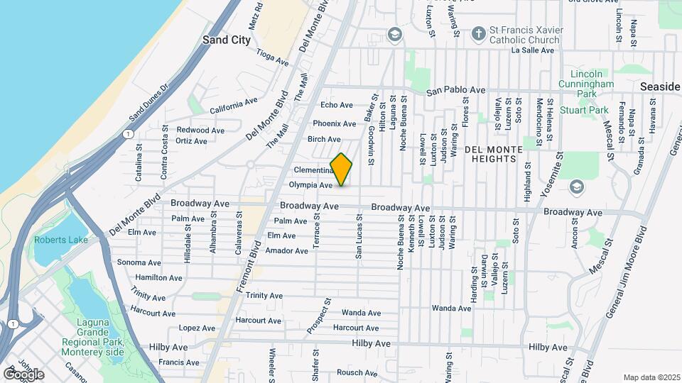 1160 Olympia Ave Mapa y Detalles de la Ubicación