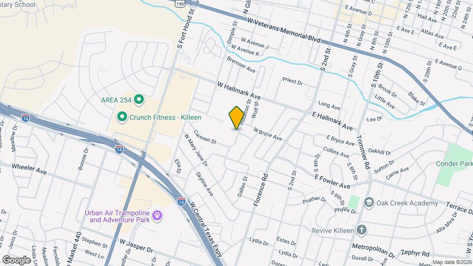 909 Houston St Map and Location Details