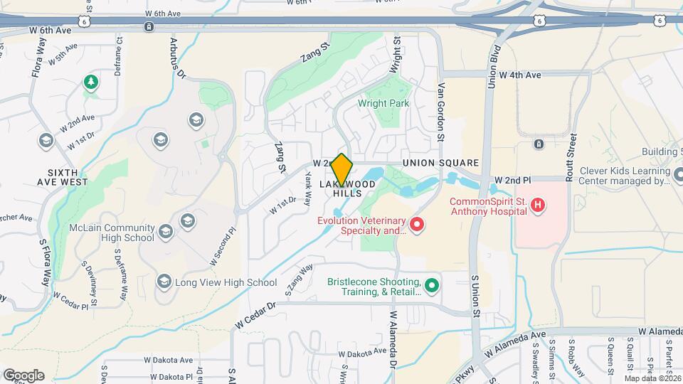 12564 W 1st Pl Map and Location Details