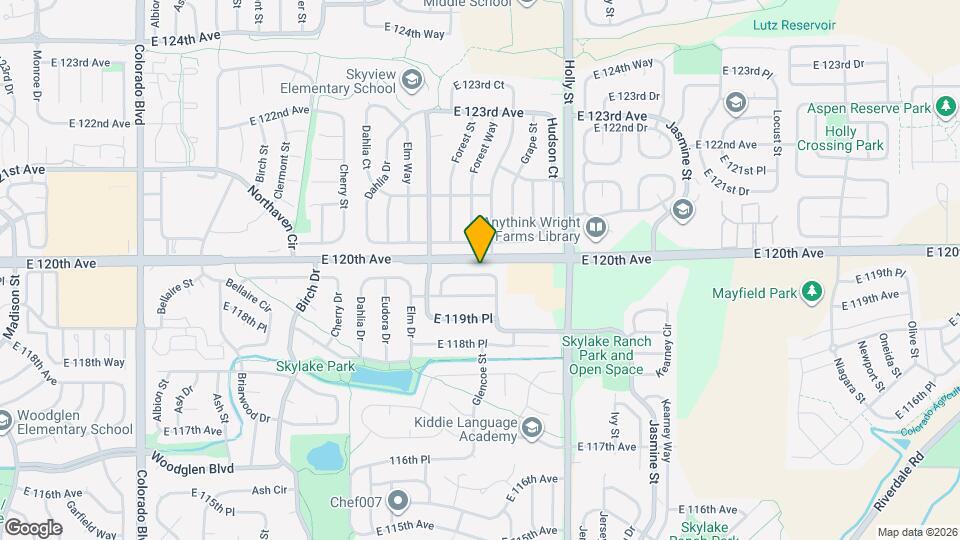 5271 E 119th Ct Map and Location Details