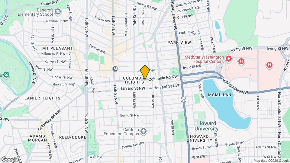 1126 Columbia Rd NW Map and Location Details