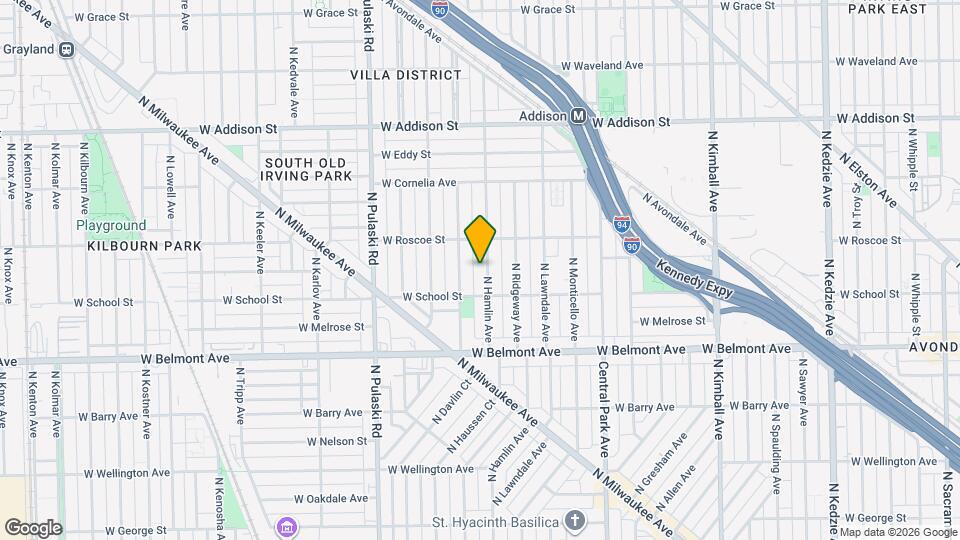 3324 N Hamlin Ave, Unit G Map and Location Details