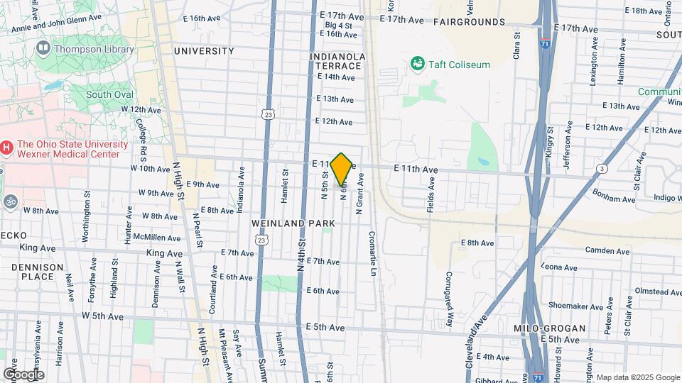 1451 N 6th St Map and Location Details