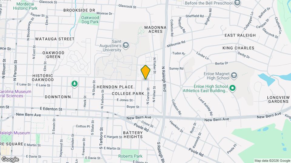 1710 Oakwood Ave Map and Location Details
